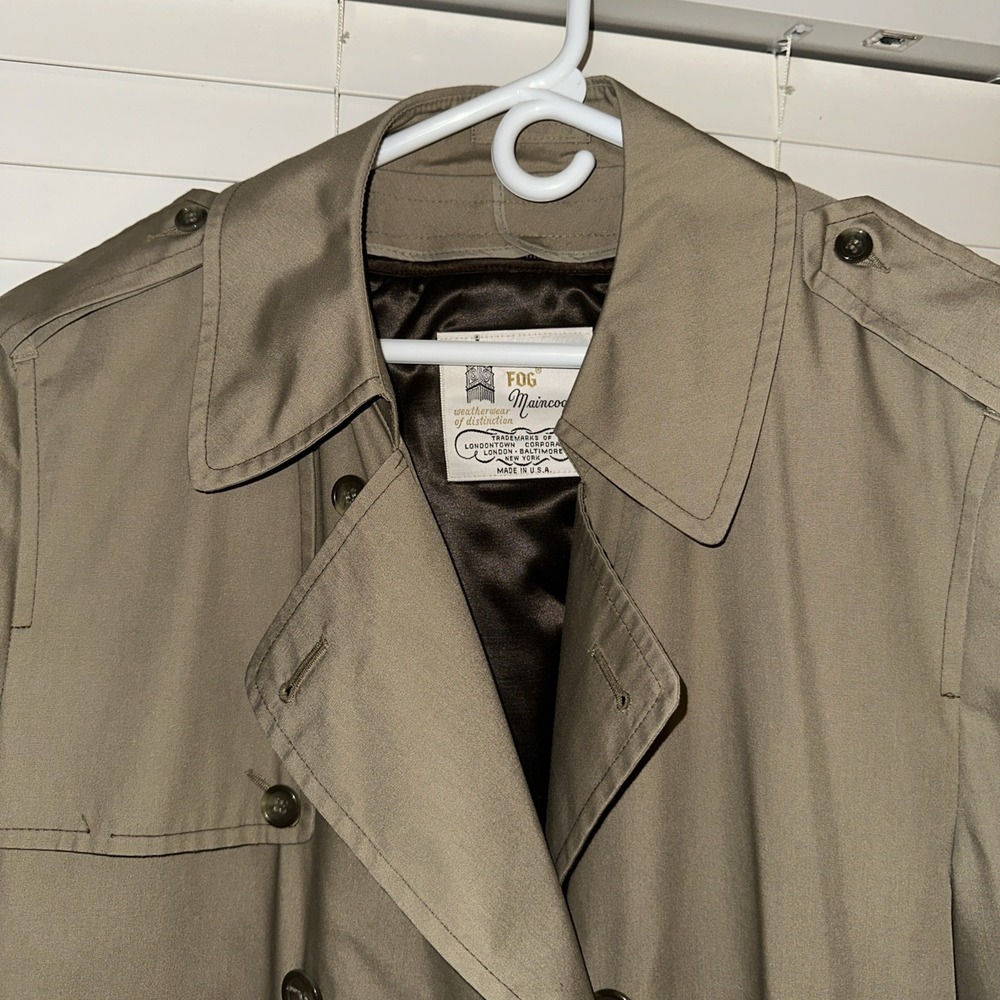 London Fog Overcoat Mens Classic Timeless Style & All-Weather Versatility 44R